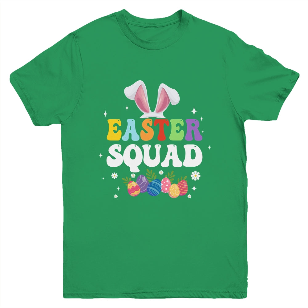 Easter Squad Family Matching Bunny Ears Egg Hunting Youth Shirt | teecentury