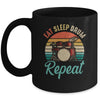 Eat Sleep Drum Repeat Drummer Drumming Band Lover Vintage Mug | teecentury