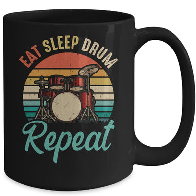 Eat Sleep Drum Repeat Drummer Drumming Band Lover Vintage Mug | teecentury