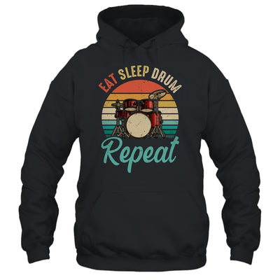 Eat Sleep Drum Repeat Drummer Drumming Band Lover Vintage Shirt & Hoodie | teecentury