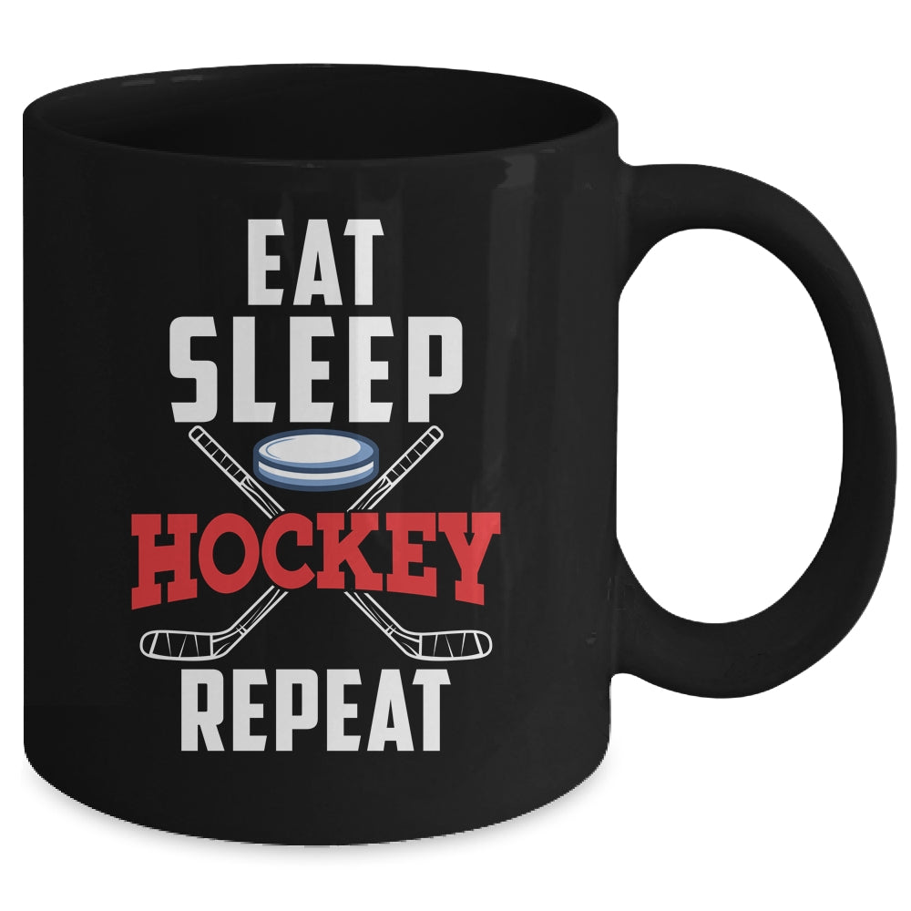 Eat Sleep Hockey Repeat For Hockey Player Mug | teecentury