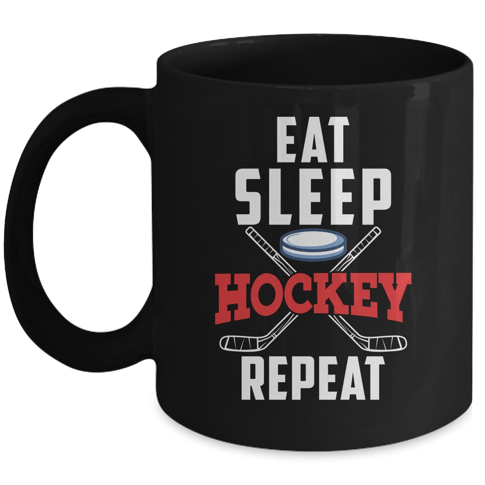 Eat Sleep Hockey Repeat For Hockey Player Mug | teecentury