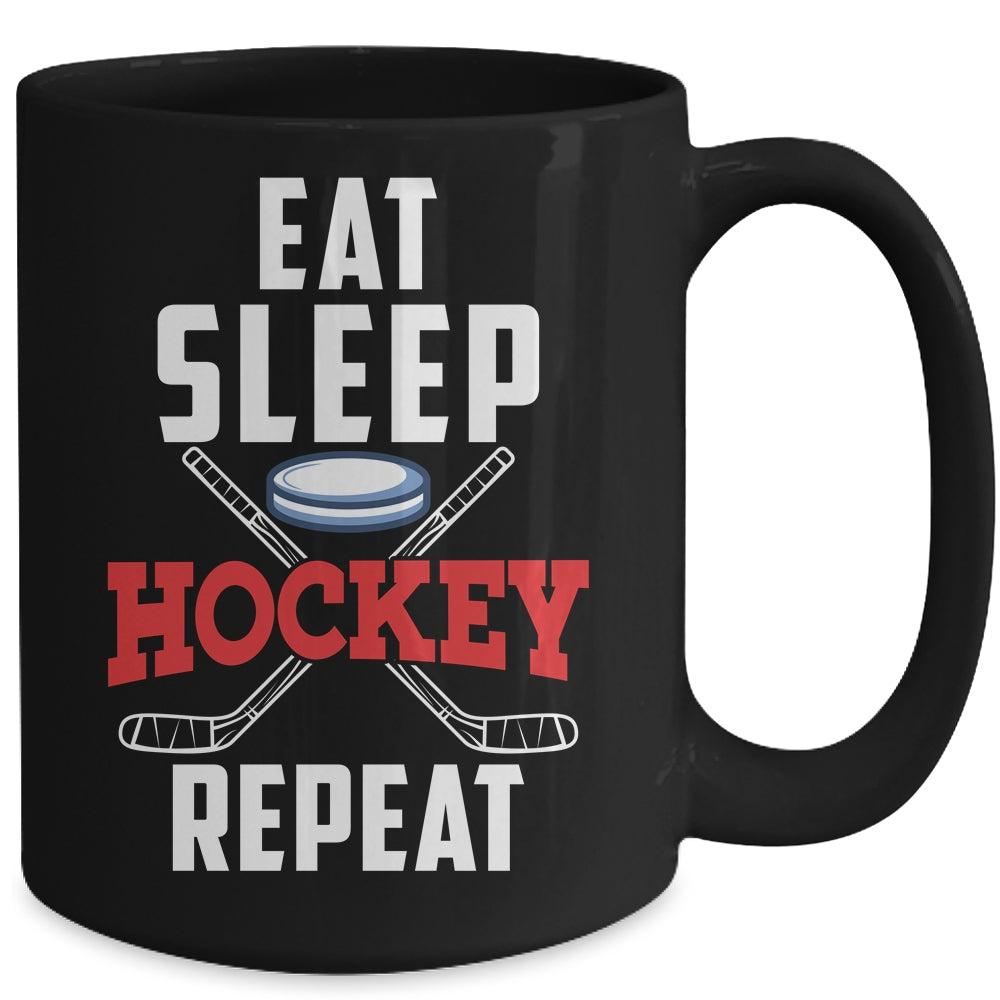 Eat Sleep Hockey Repeat For Hockey Player Mug | teecentury