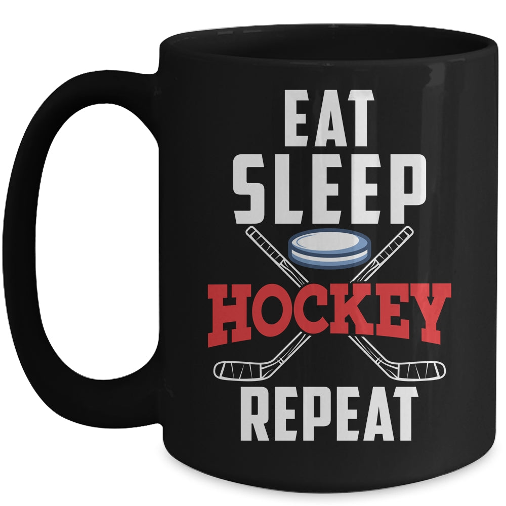 Eat Sleep Hockey Repeat For Hockey Player Mug | teecentury