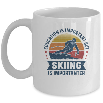 Education Is Important But Skiing Is Importanter Vintage Mug Coffee Mug | Teecentury.com