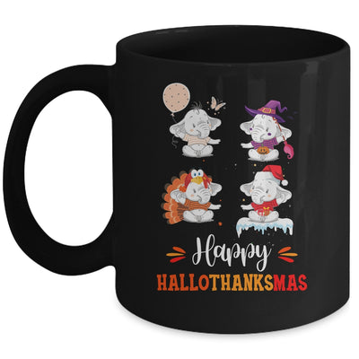Elephant Halloween Thanksgiving Christmas Hallothanksmas Mug Coffee Mug | Teecentury.com