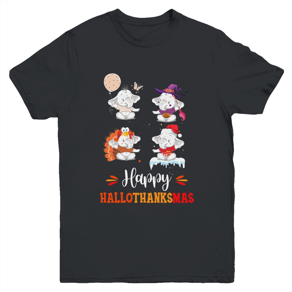Elephant Halloween Thanksgiving Christmas Hallothanksmas Youth Youth Shirt | Teecentury.com