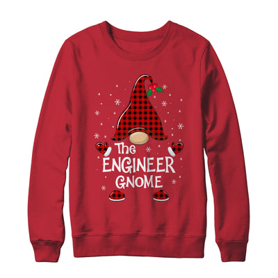 Engineer Gnome Buffalo Plaid Matching Christmas Pajama Gift T-Shirt & Sweatshirt | Teecentury.com