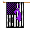 Epilepsy Awareness America Flag Purple Ribbon Flag | Teecentury.com