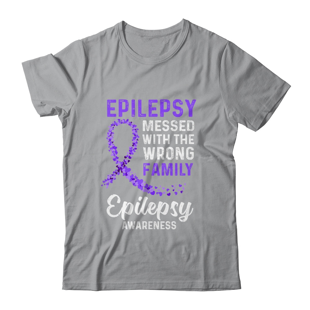 Epilepsy Awareness Messed With The Wrong Family Support T-Shirt & Hoodie | Teecentury.com