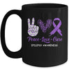 Epilepsy Awareness Peace Love Cure Leopard Mug Coffee Mug | Teecentury.com