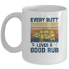 Every Butt Loves A Good Rub Funny BBQ Pork Chef Gift Mug Coffee Mug | Teecentury.com