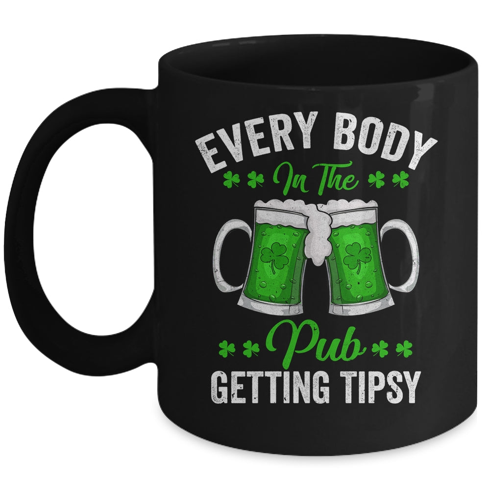 Everybody In The Pub Getting Tipsy St Patricks Day Shamrock Mug | teecentury