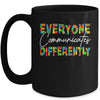 Everyone Communicates Differently Autism Special Ed Teacher Mug | teecentury