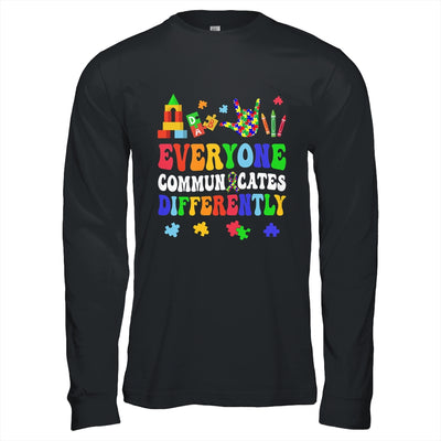 Everyone Communicates Differently Special Education Autism Shirt & Hoodie | teecentury