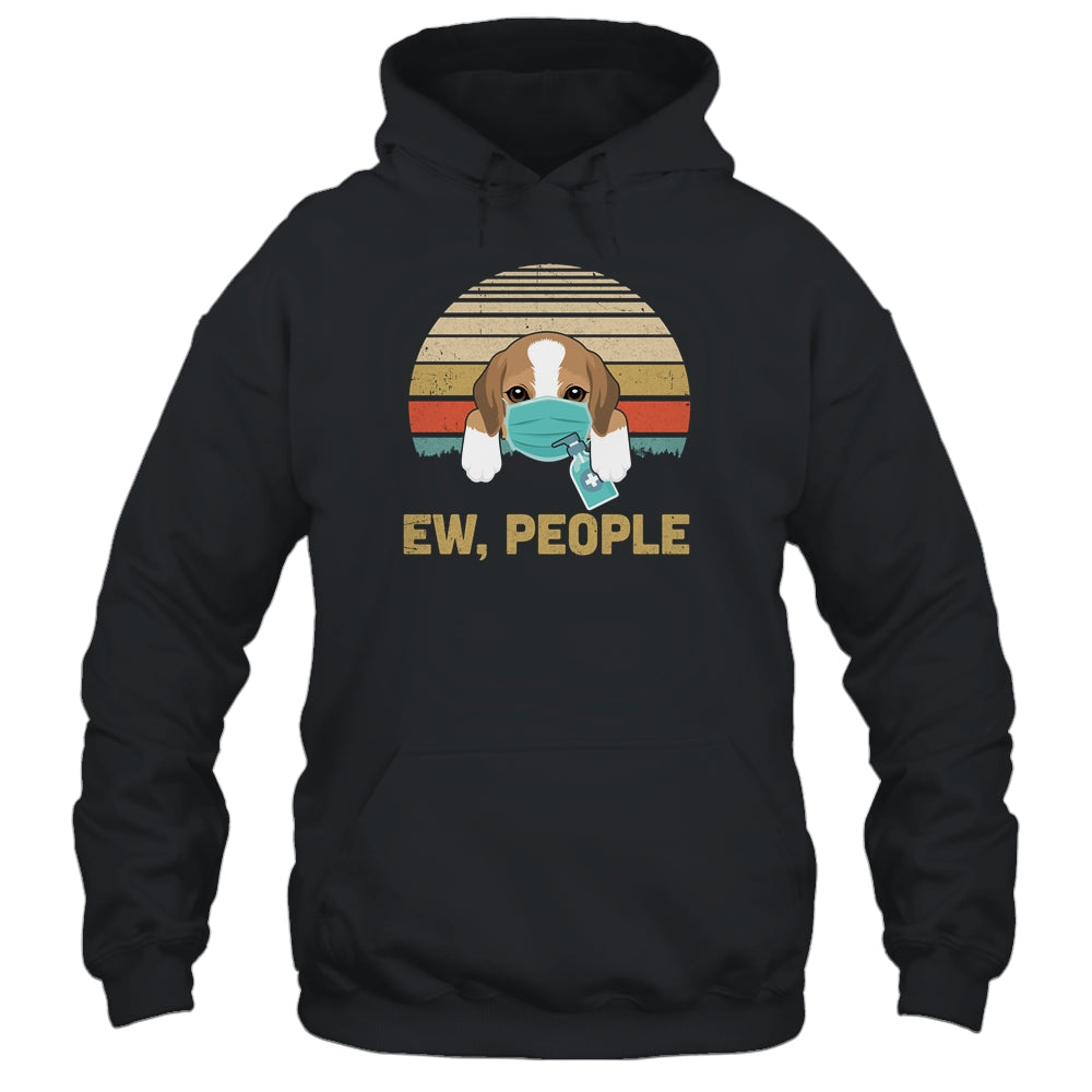 Ew People Funny Vintage Retro Beagle Mask Quarantine T-Shirt & Tank Top | Teecentury.com