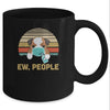 Ew People Funny Vintage Retro Bulldog Mask Quarantine Mug Coffee Mug | Teecentury.com