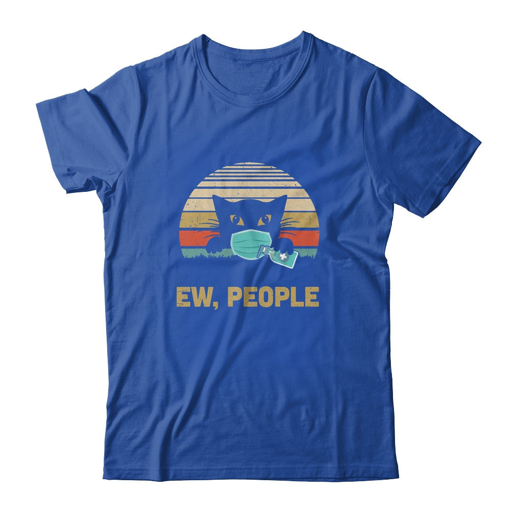 Ew People Funny Vintage Retro Cat Mask Quarantine T-Shirt & Tank Top | Teecentury.com