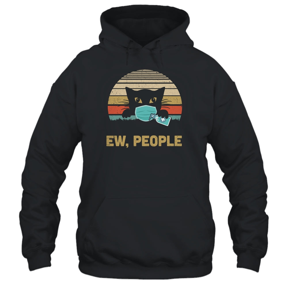 Ew People Funny Vintage Retro Cat Mask Quarantine T-Shirt & Tank Top | Teecentury.com