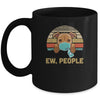 Ew People Funny Vintage Retro Pit bull Mask Quarantine Mug Coffee Mug | Teecentury.com