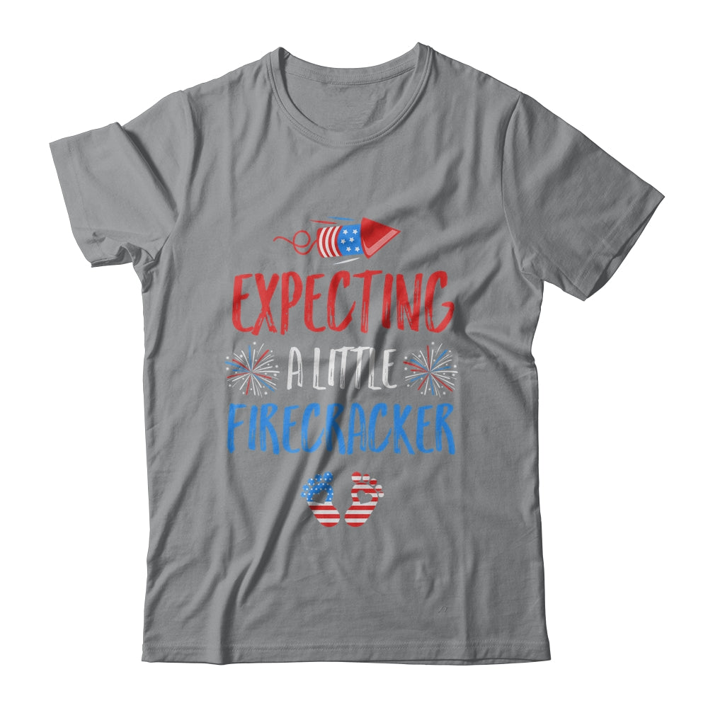 Expecting A Little Firecracker July Of 4th Pregnancy Party T-Shirt & Tank Top | Teecentury.com