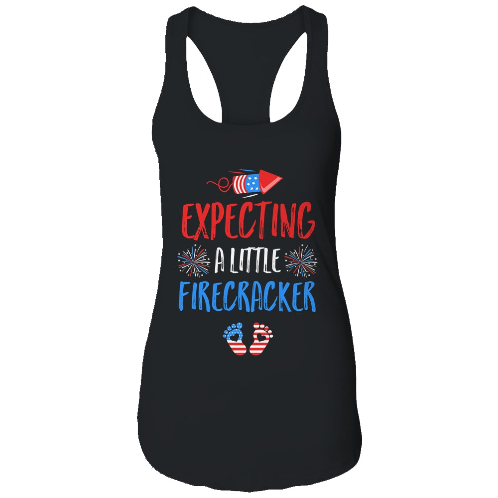 Expecting A Little Firecracker July Of 4th Pregnancy Party T-Shirt & Tank Top | Teecentury.com