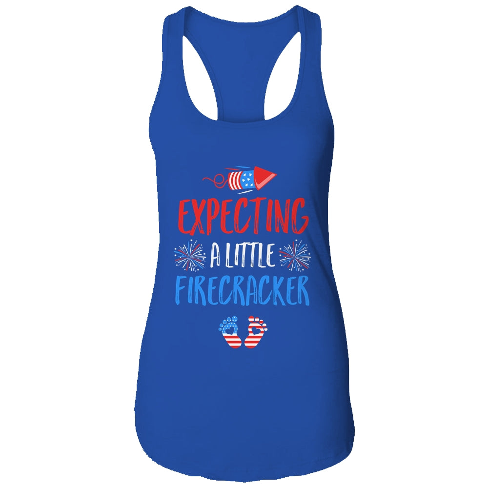 Expecting A Little Firecracker July Of 4th Pregnancy Party T-Shirt & Tank Top | Teecentury.com