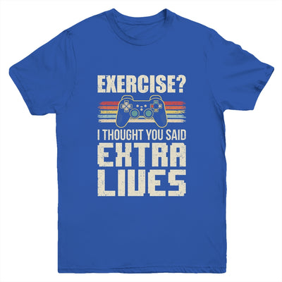 Extra Lives Funny Video Game Controller Retro Gamer Boys Youth Shirt | teecentury
