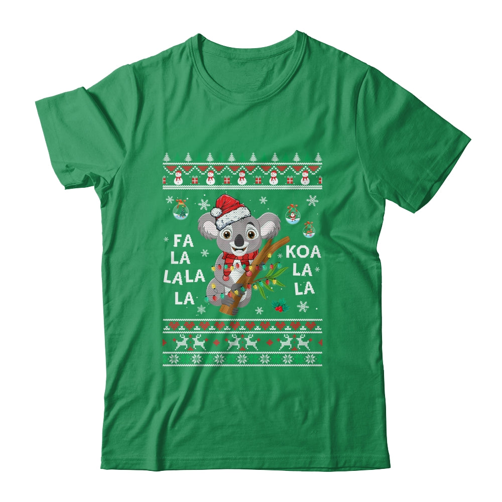 Fa La La Koala La La Cute Koala Bear Santa Christmas Koala Shirt & Sweatshirt | teecentury