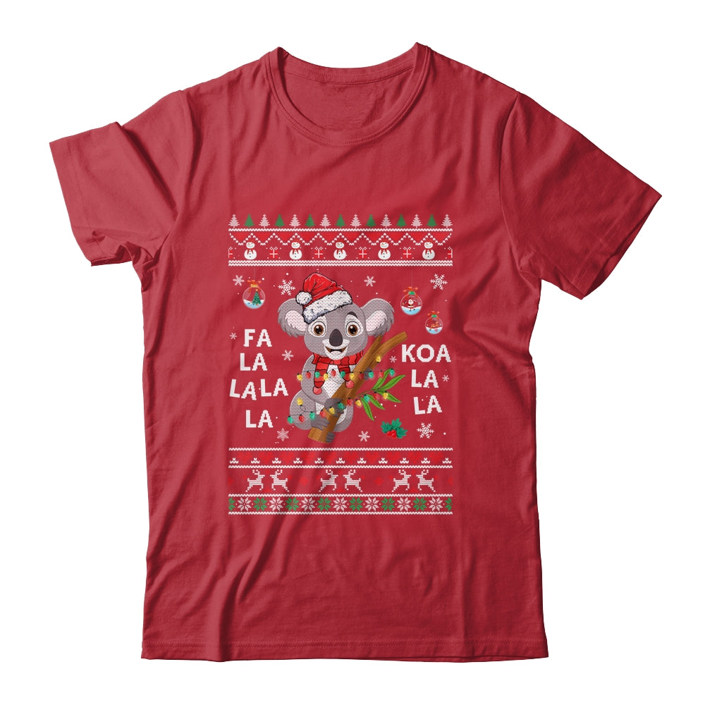 Fa La La Koala La La Cute Koala Bear Santa Christmas Koala Shirt & Sweatshirt | teecentury