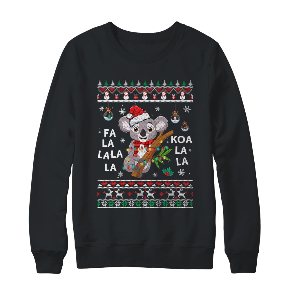Fa La La Koala La La Cute Koala Bear Santa Christmas Koala Shirt & Sweatshirt | teecentury