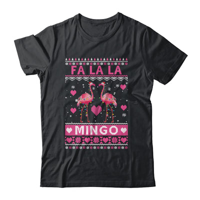 Fa La La La Mingo Flamingo Santa Pink Ugly Christmas Shirt & Sweatshirt | teecentury