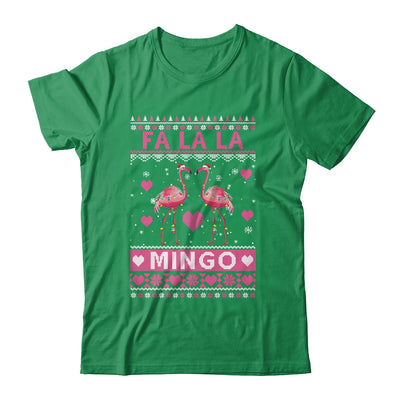 Fa La La La Mingo Flamingo Santa Pink Ugly Christmas Shirt & Sweatshirt | teecentury