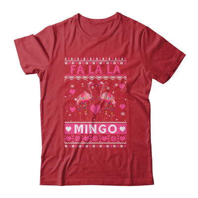 Fa La La La Mingo Flamingo Santa Pink Ugly Christmas Shirt & Sweatshirt | teecentury