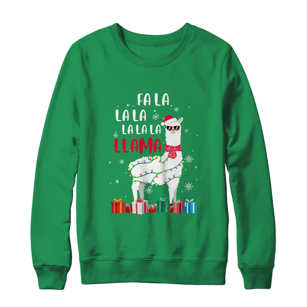 Fa La La Llama Christmas For Women Men Kids T-Shirt & Sweatshirt | Teecentury.com