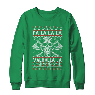 Fa La La Valhalla Viking Skull Christmas Ugly Sweater T-Shirt & Sweatshirt | Teecentury.com