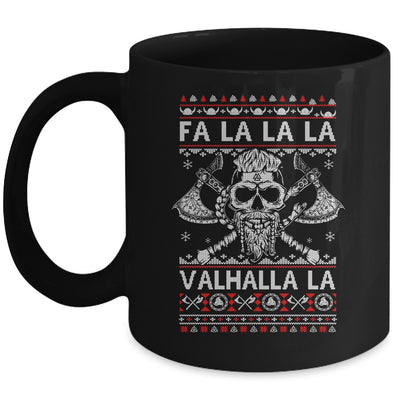 Fa La La Valhalla Viking Skull Christmas Ugly Sweater Mug Coffee Mug | Teecentury.com