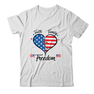 Faith Family Freedom Fourth Of July American Flag Patriotic T-Shirt & Tank Top | Teecentury.com