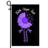 Faith Hope Love Alzheimer's Awareness Flag Daisy Flower Purple Ribbon Flag | Teecentury.com