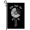 Faith Hope Love Brain Cancer Awareness Flag Daisy Flower Grey Ribbon Flag | Teecentury.com
