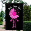 Faith Hope Love Breast Cancer Awareness Flag Daisy Flower Pink Ribbon Flag | Teecentury.com
