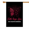 Faith Hope Love Butterfly Brain Aneurysm Awareness Flag Burgundy Ribbon Flag | Teecentury.com