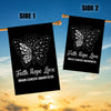 Faith Hope Love Butterfly Brain Cancer Awareness Flag Grey Ribbon Flag | Teecentury.com