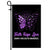 Faith Hope Love Butterfly Crohns Disease Awareness Flag Purple Ribbon Flag | Teecentury.com