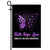 Faith Hope Love Butterfly Domestic Violence Awareness Flag Purple Ribbon Flag | Teecentury.com