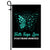 Faith Hope Love Butterfly Dysautonomia Awareness Flag Turquoise Ribbon Flag | Teecentury.com