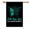 Faith Hope Love Butterfly Dysautonomia Awareness Flag Turquoise Ribbon Flag | Teecentury.com