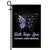 Faith Hope Love Butterfly Esophageal Cancer Awareness Flag Periwinkle Ribbon Flag | Teecentury.com