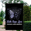 Faith Hope Love Butterfly Esophageal Cancer Awareness Flag Periwinkle Ribbon Flag | Teecentury.com