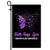 Faith Hope Love Butterfly Fibromyalgia Awareness Flag Purple Ribbon Flag | Teecentury.com
